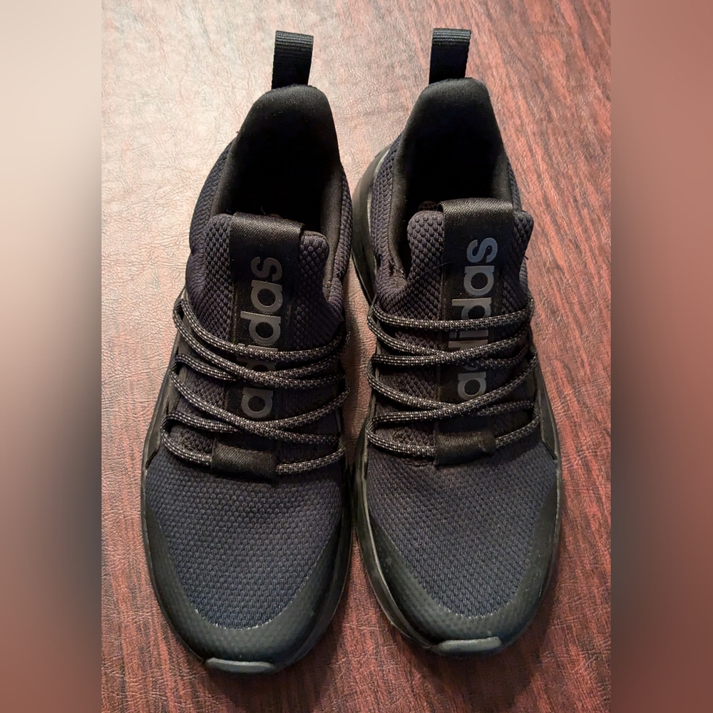 Adidas Women's LiteRacer Adapt Slip-on Black Run Shoe Size 5 EUC Like New HQ3560